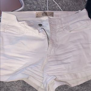 hollister white high rise jean shorts